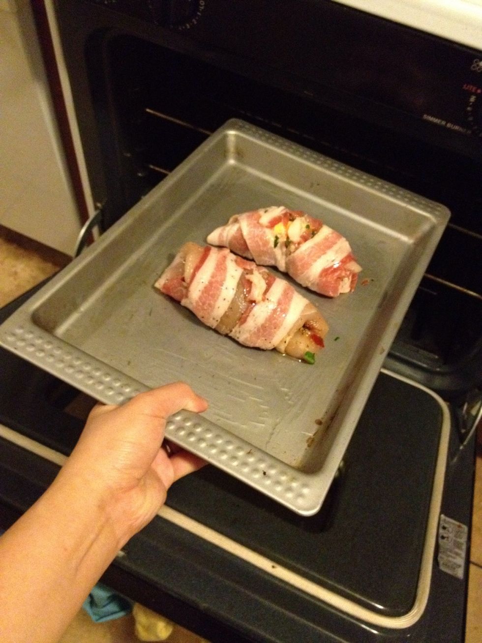 Preheat 400c for 30 minutes.