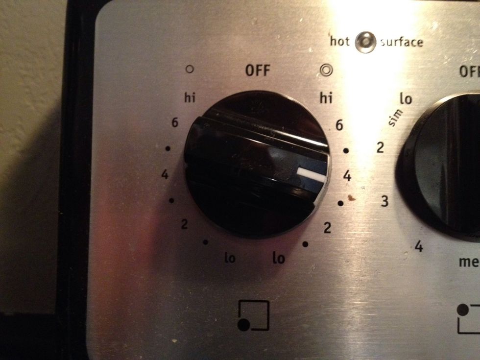 Preheat a heavy bottomed skillet to medium heat, spray down with cooking spray