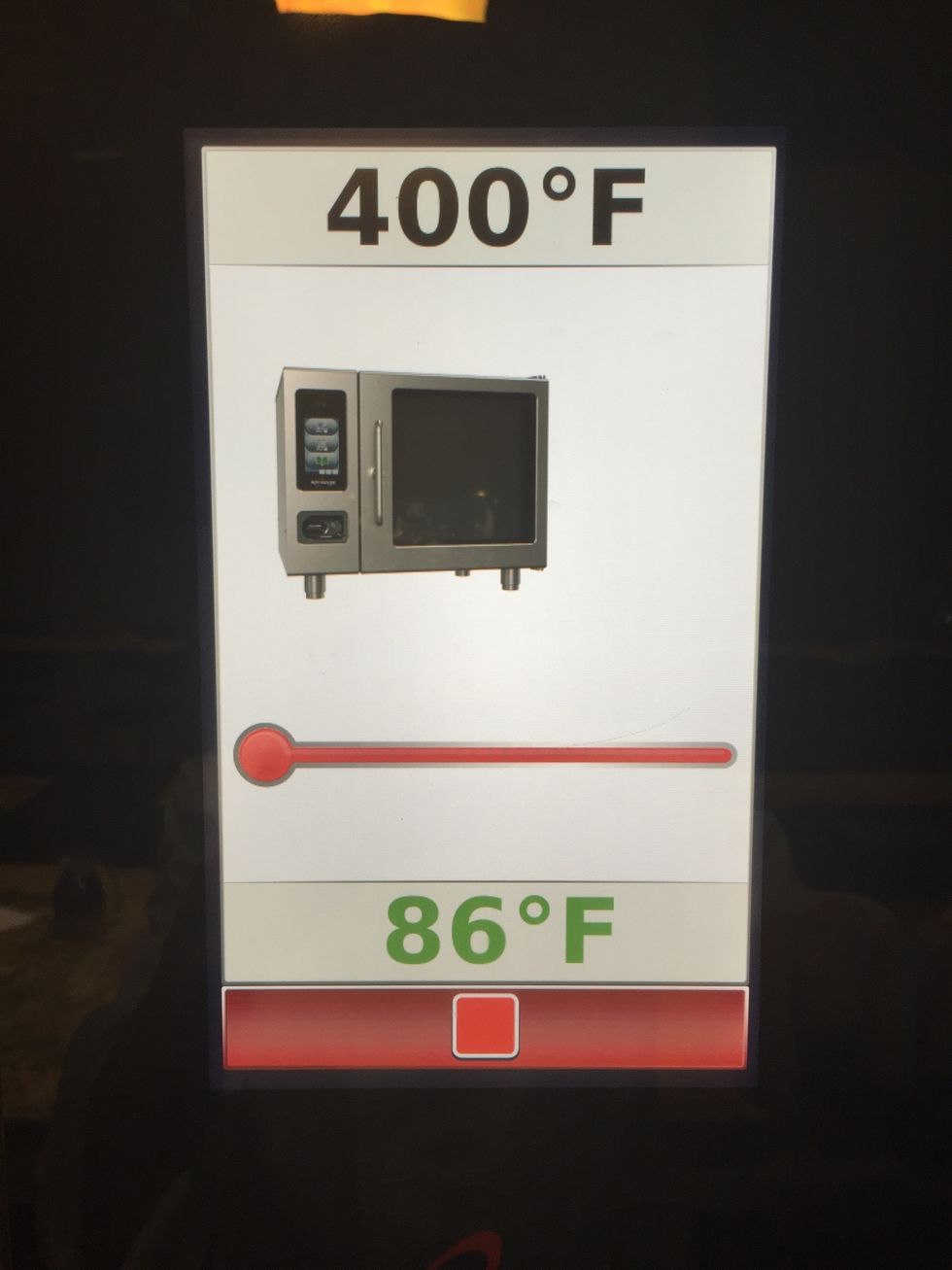 Preheat combi mode to 400F (204C).