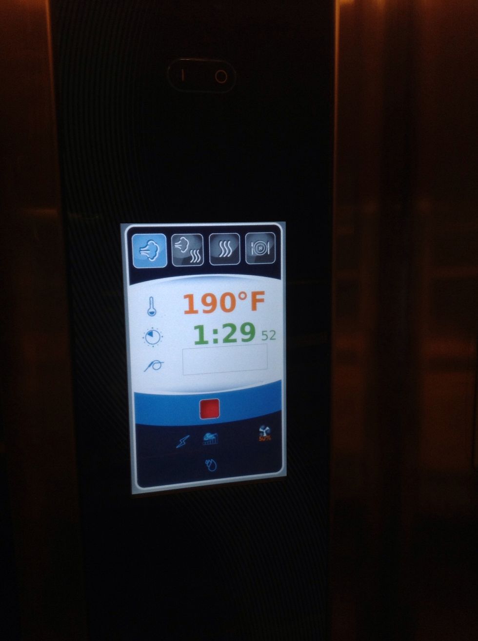 Preheat combi to 190 steam