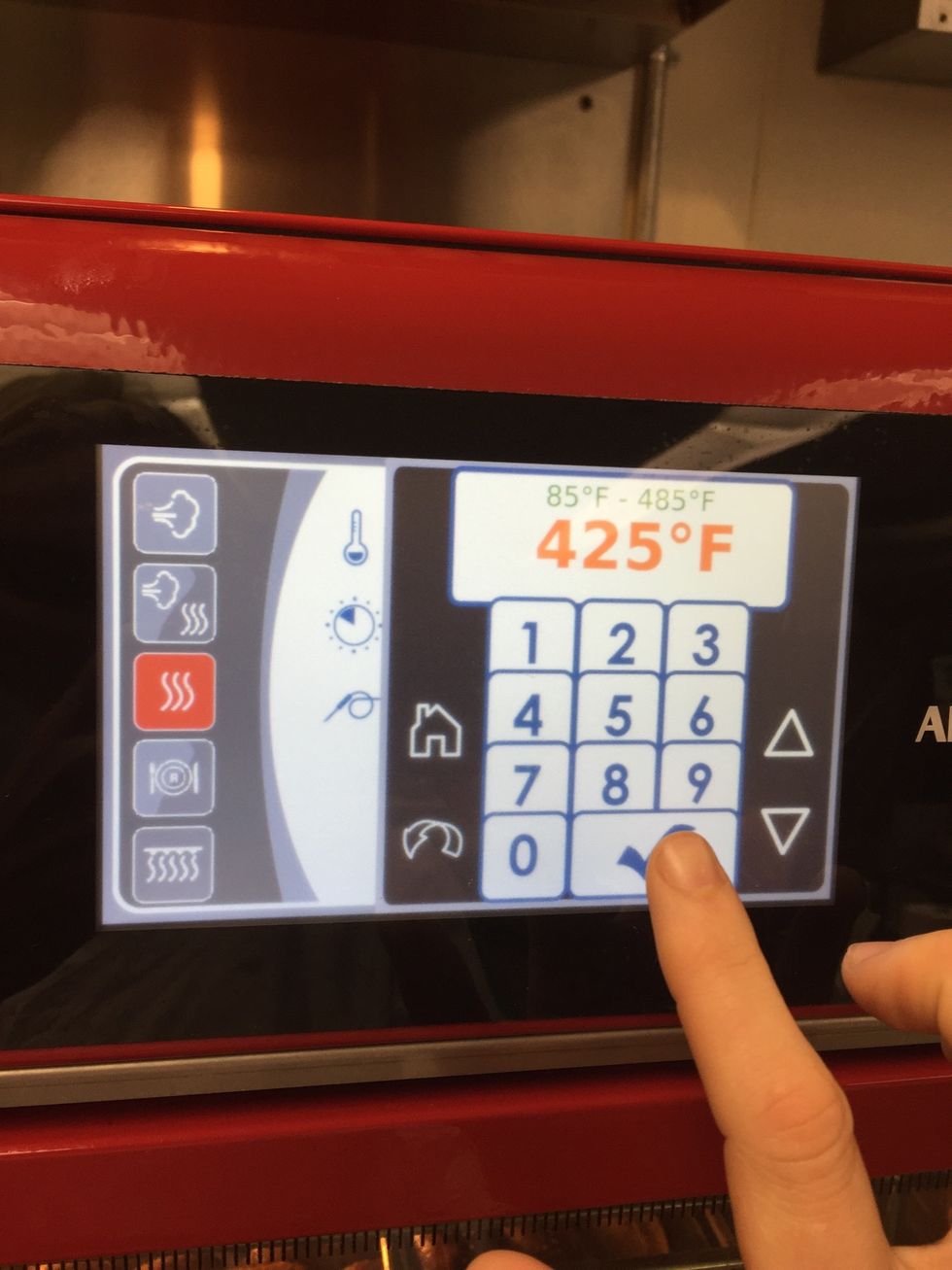 Preheat convection mode to 425F (218C).