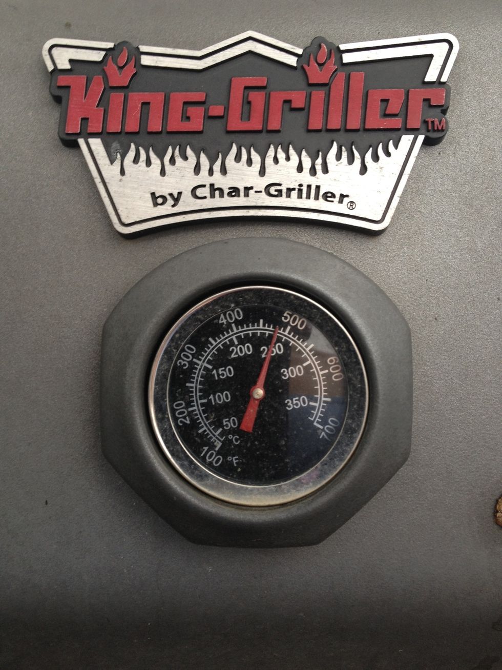 Preheat grill. For 2 burner grills, use both burners and heat to 375\u00b0\u2013400\u00b0F. For grills with 3 or more burners, heat to 425\u00b0\u2013450\u00b0F and light outer burners only. If needed, use an oven thermometer.