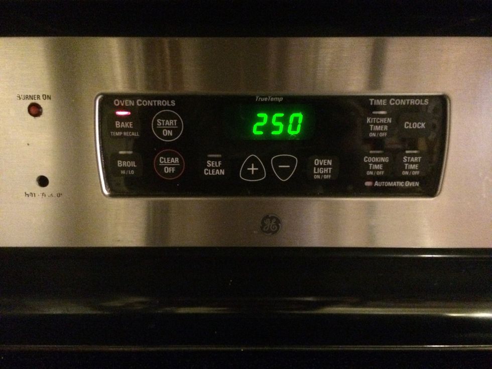 Preheat oven 250 degrees.
