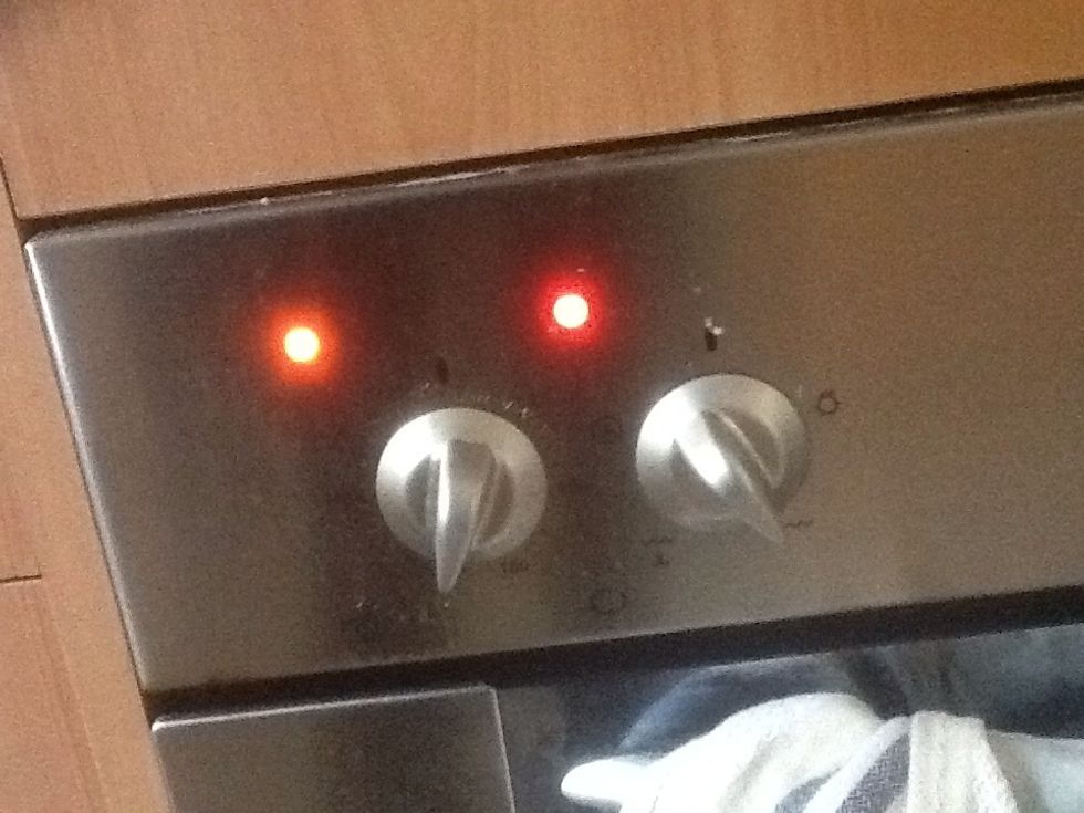 Preheat oven at 150 degrees celsius for 10 minutes.