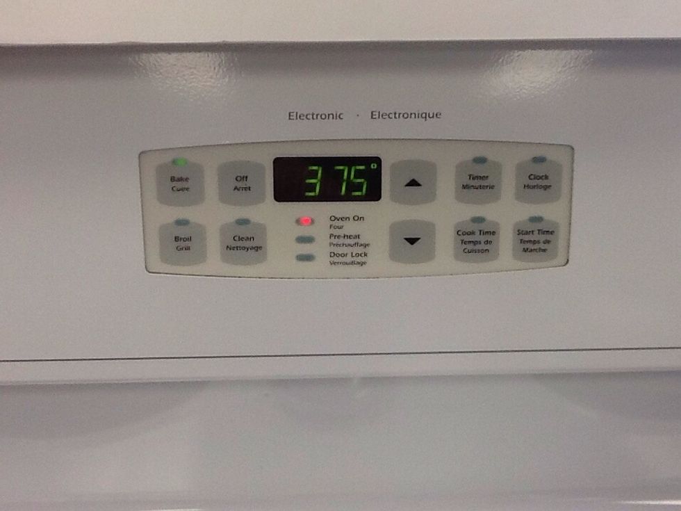Preheat oven at 375 f or 190 c.