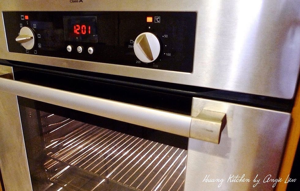 Preheat oven to 150 degree C ( 300 degree F ).