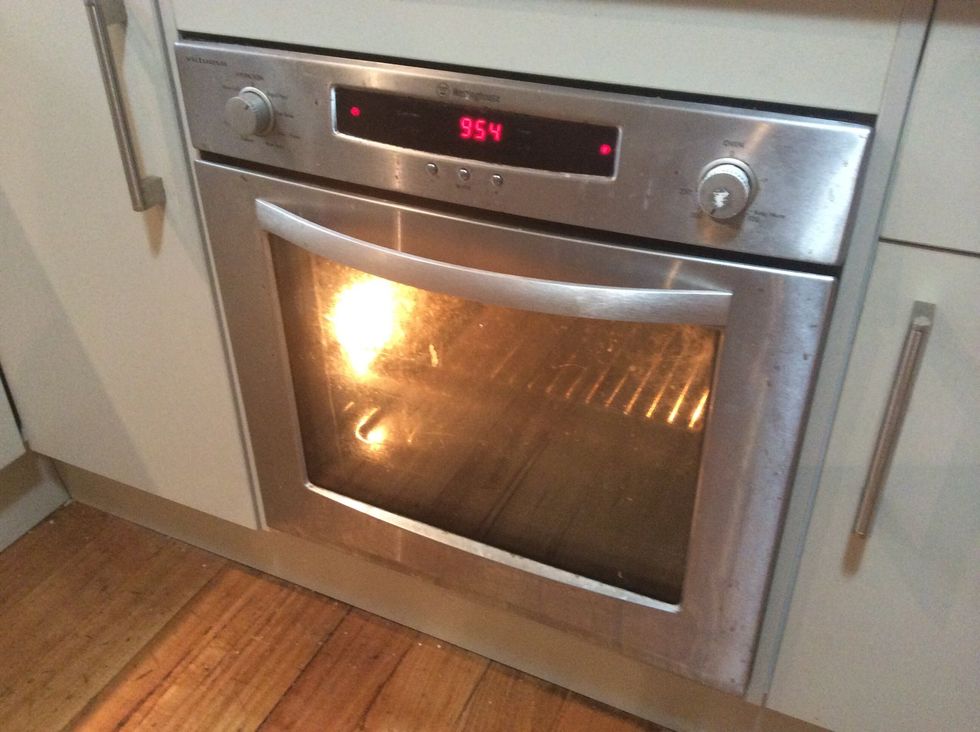 Preheat oven to 180 degrees celsius