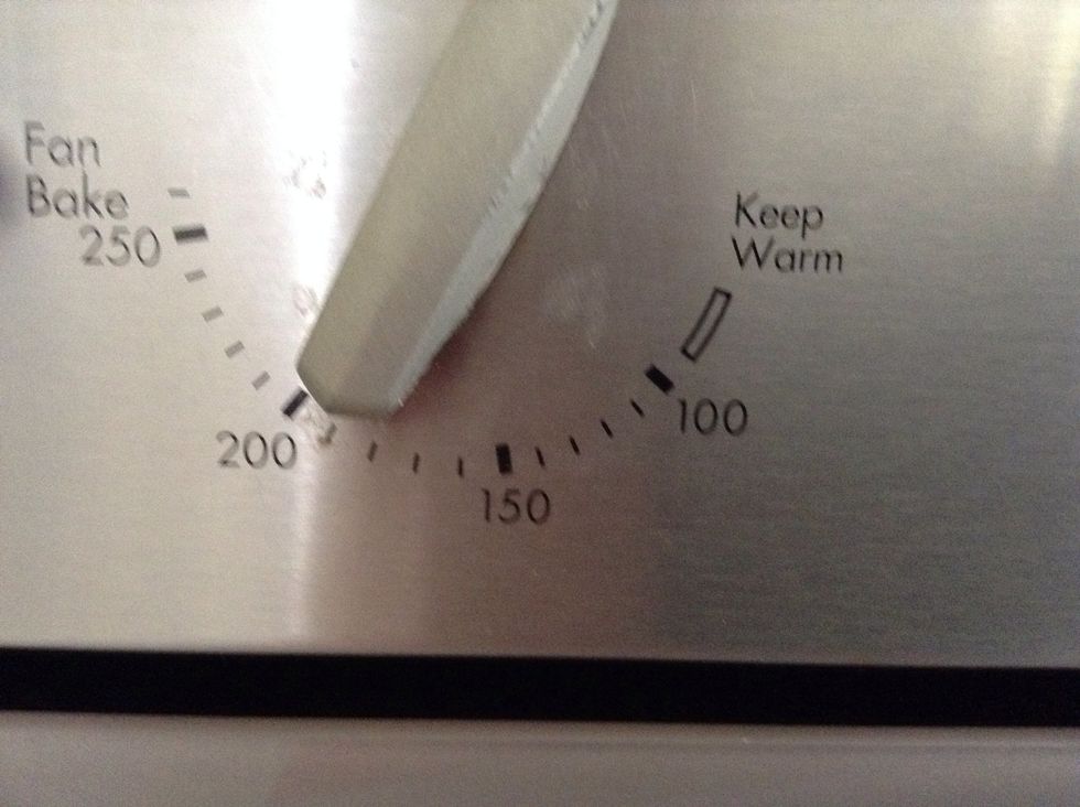 Preheat oven to 190\u00b0C