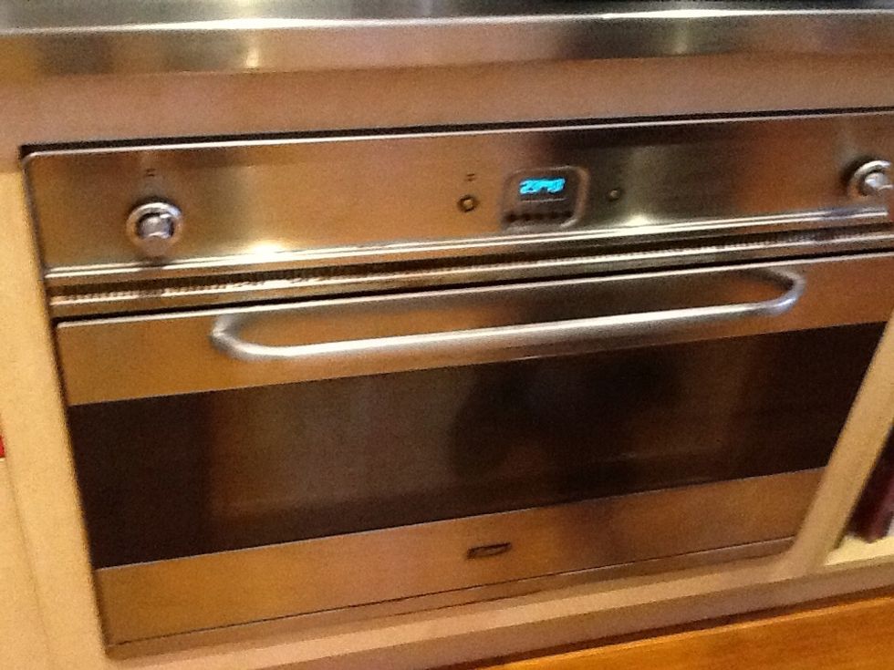 Preheat oven to 200 Celsius.