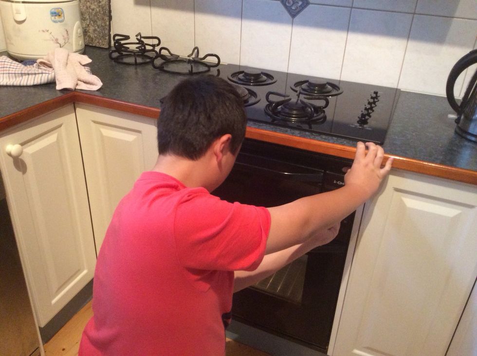 Preheat oven to 200 degrees C/ Gas 6. Grease around the baking dish.