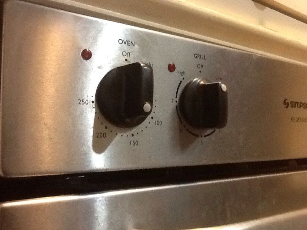 Preheat oven to 200 degrees Celsius