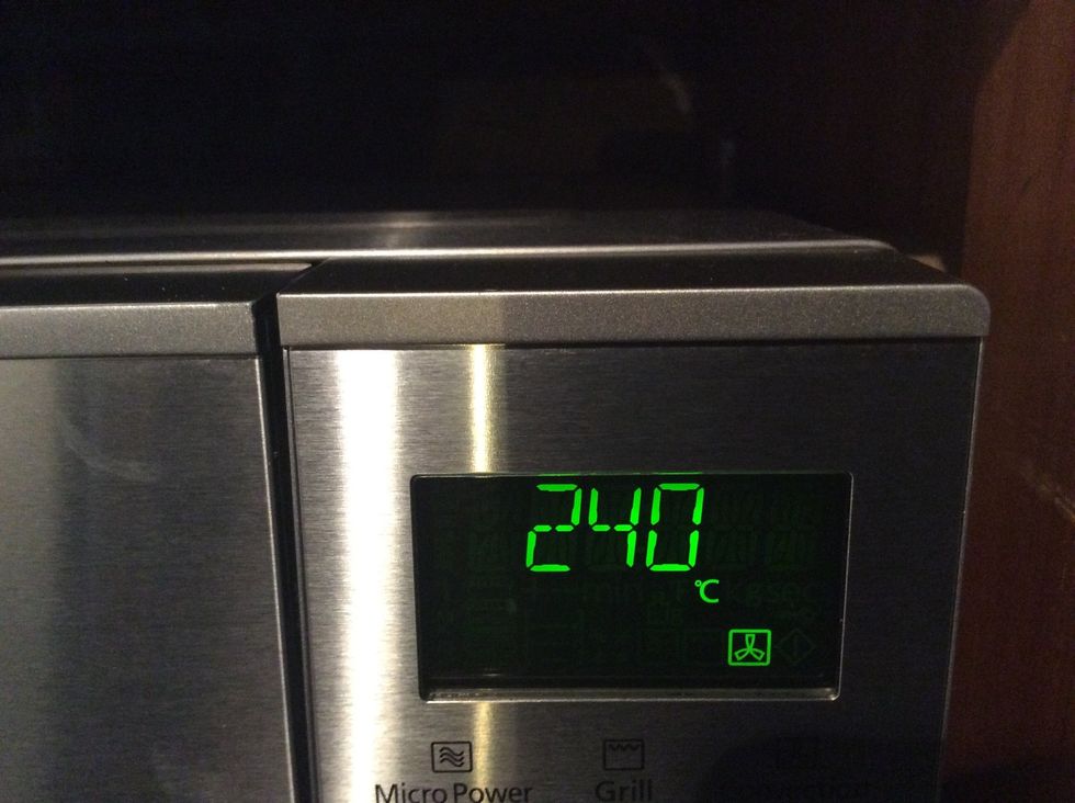 Preheat oven to 240 degrees