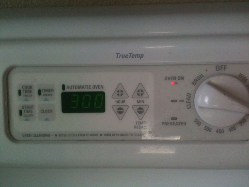 Preheat oven to 300 degrees F.
