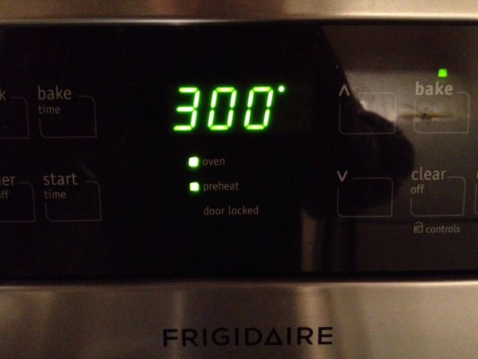 Preheat oven to 300 F
