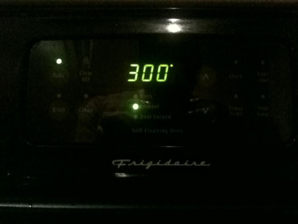 Preheat oven to 300F.