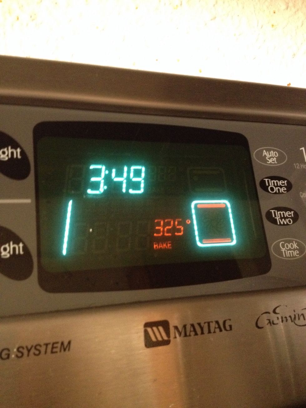 Preheat oven to 325F.