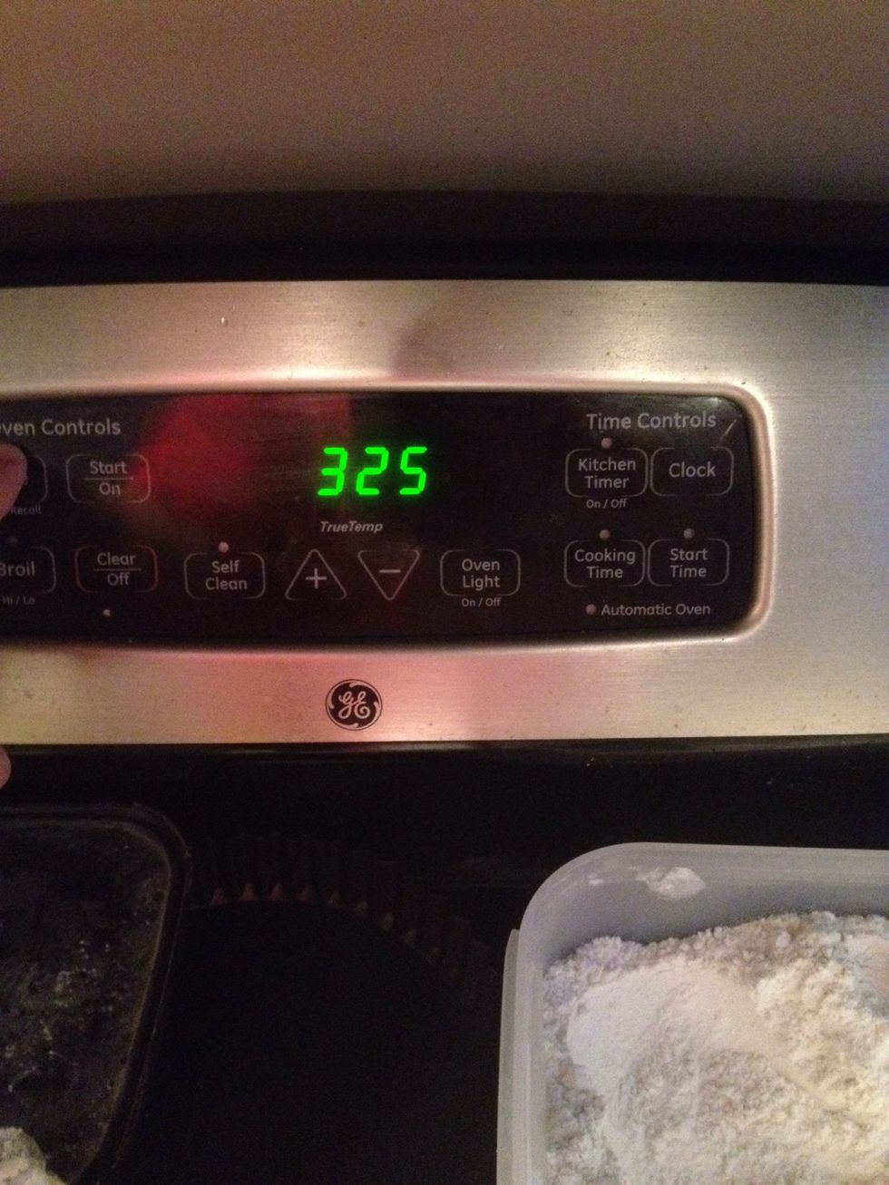 Preheat oven to 325f