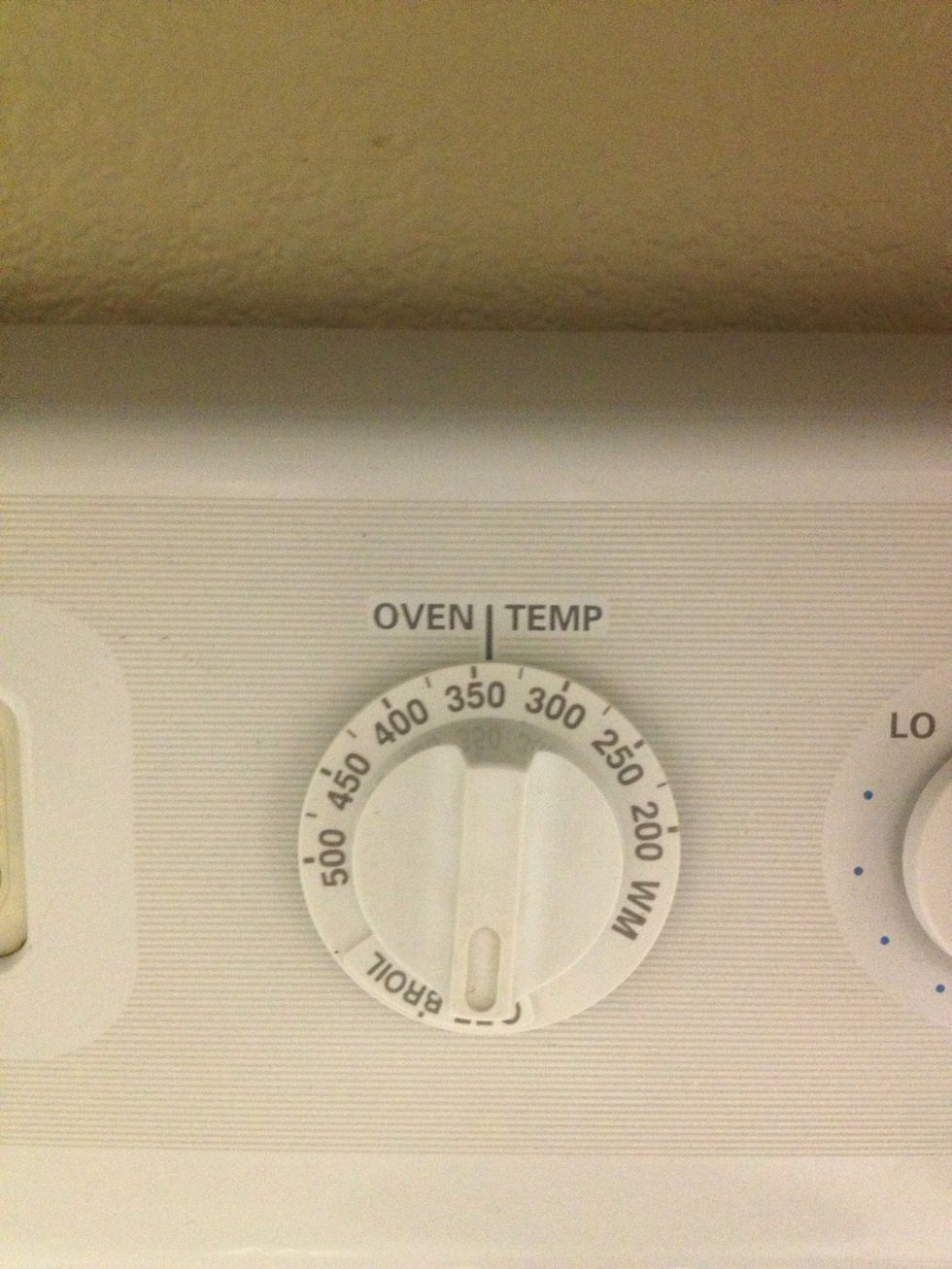Preheat oven to 350 degrees Fahrenheit