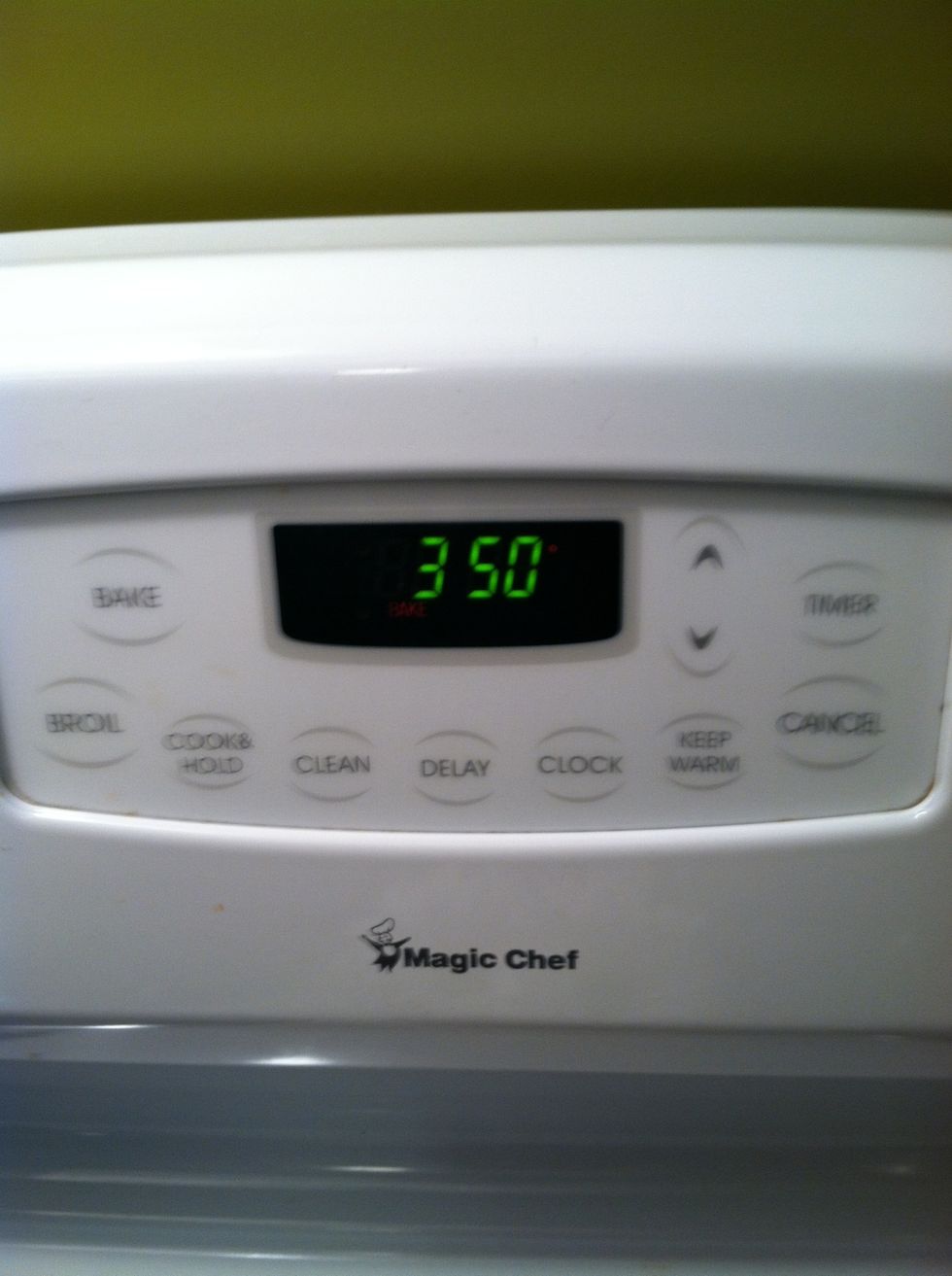 Preheat oven to 350 degrees farenheit