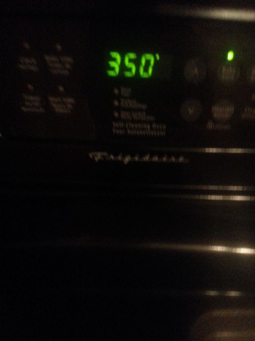 preheat oven to 350 degrees