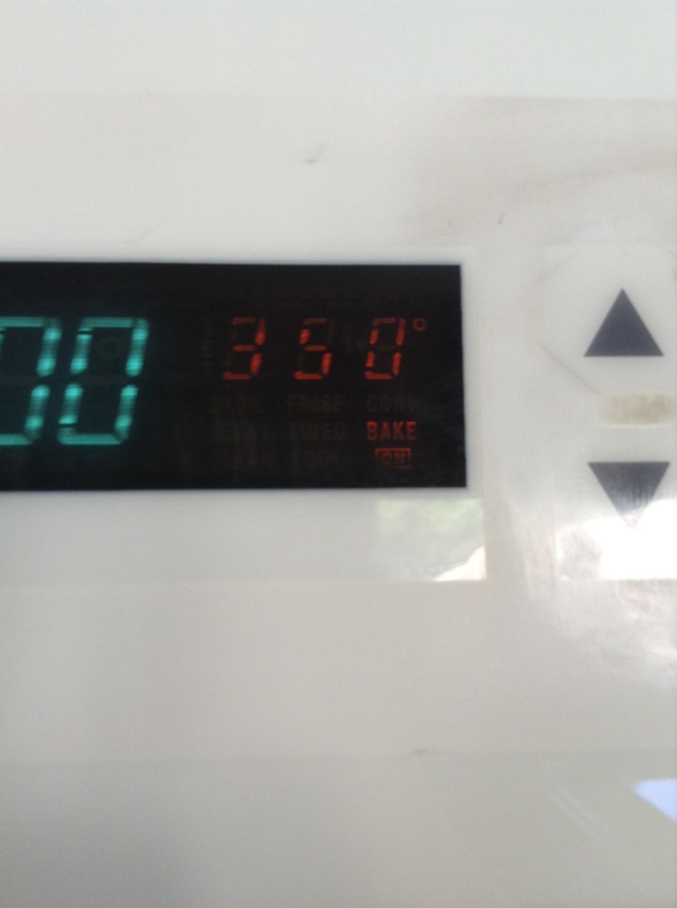 Preheat oven to 350 or according to box