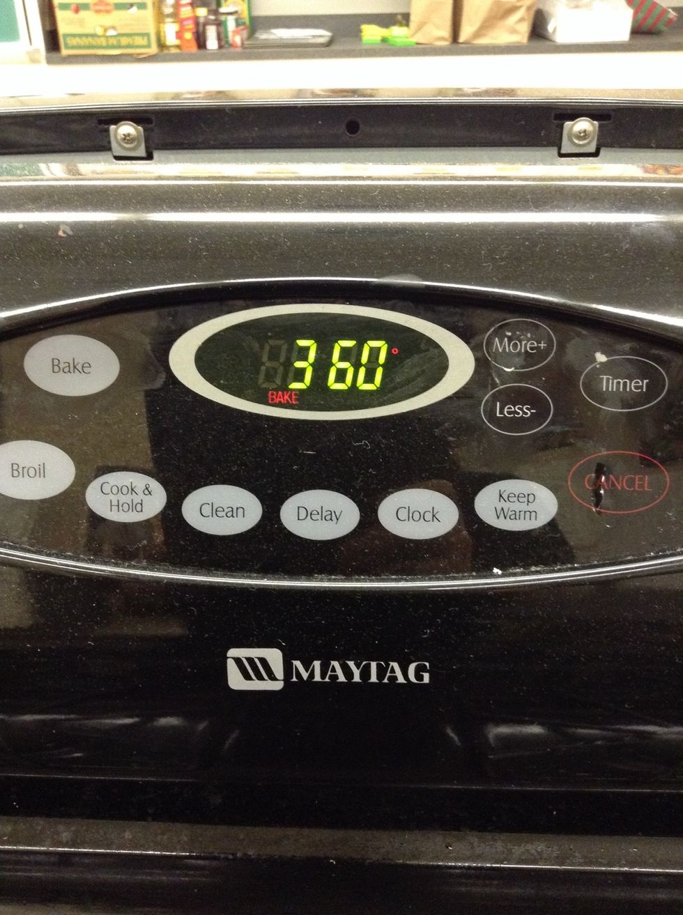 Preheat oven to 360