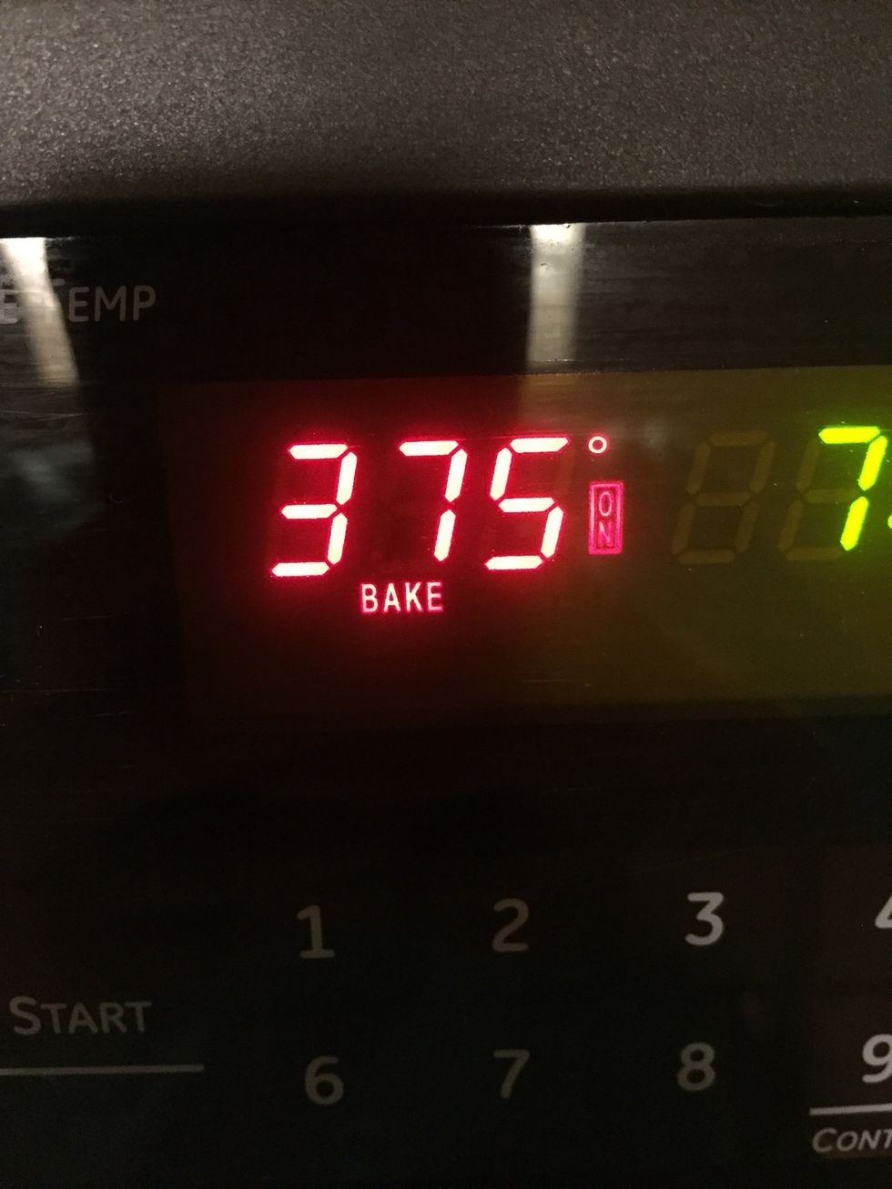 Preheat oven to 375 degrees fahrenheit