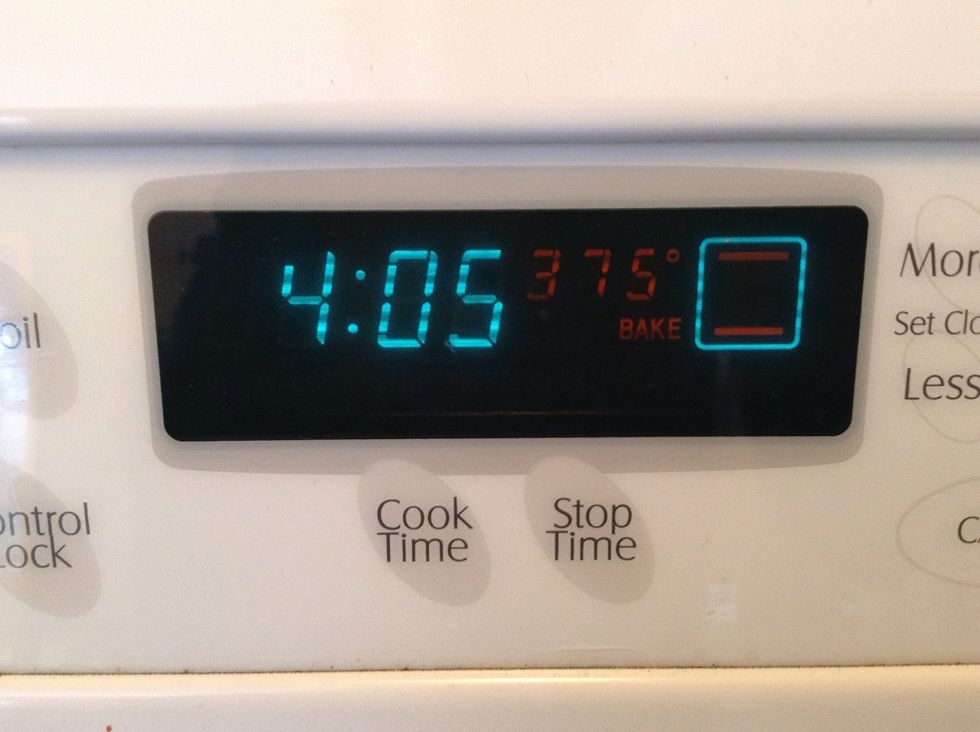 Preheat oven to 375 degrees Fahrenheit