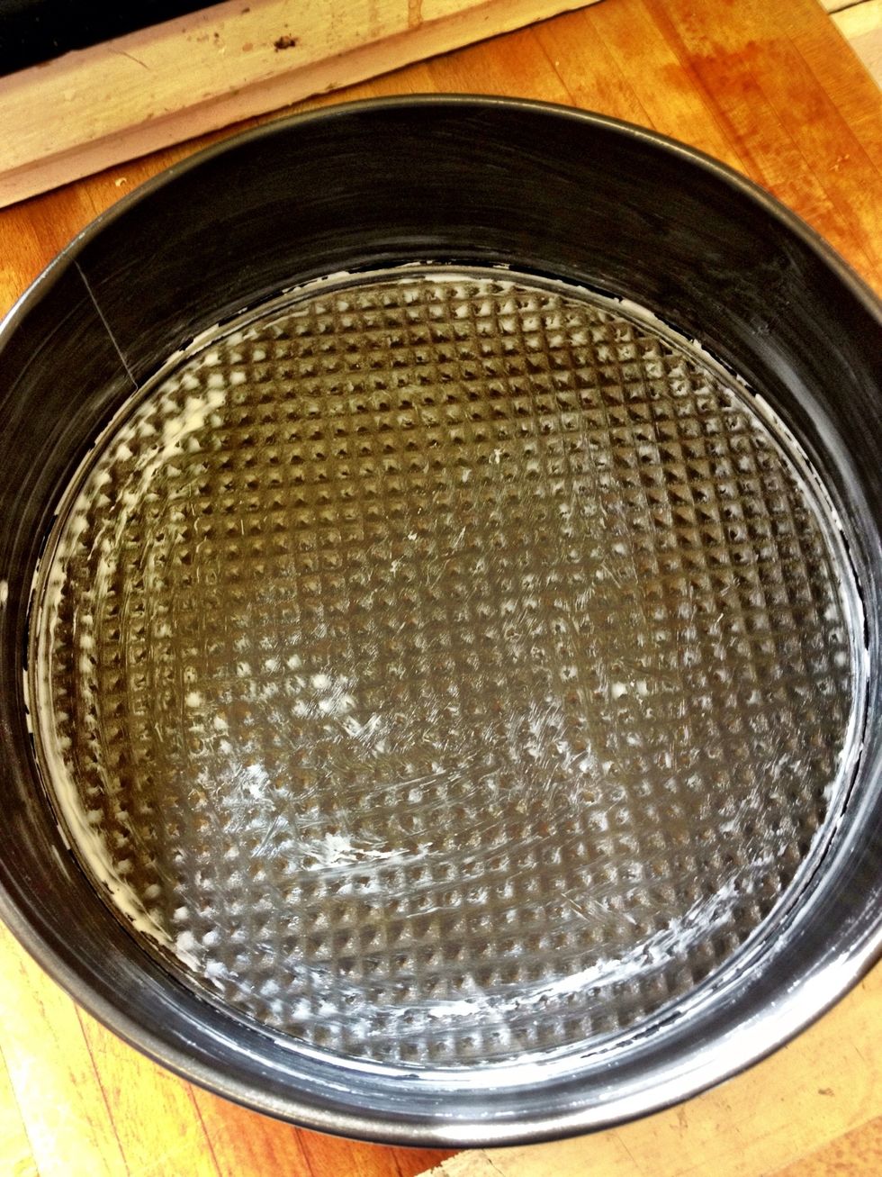 Preheat oven to 400 degrees. Butter the bottom and side of a 9 inch springform pan.