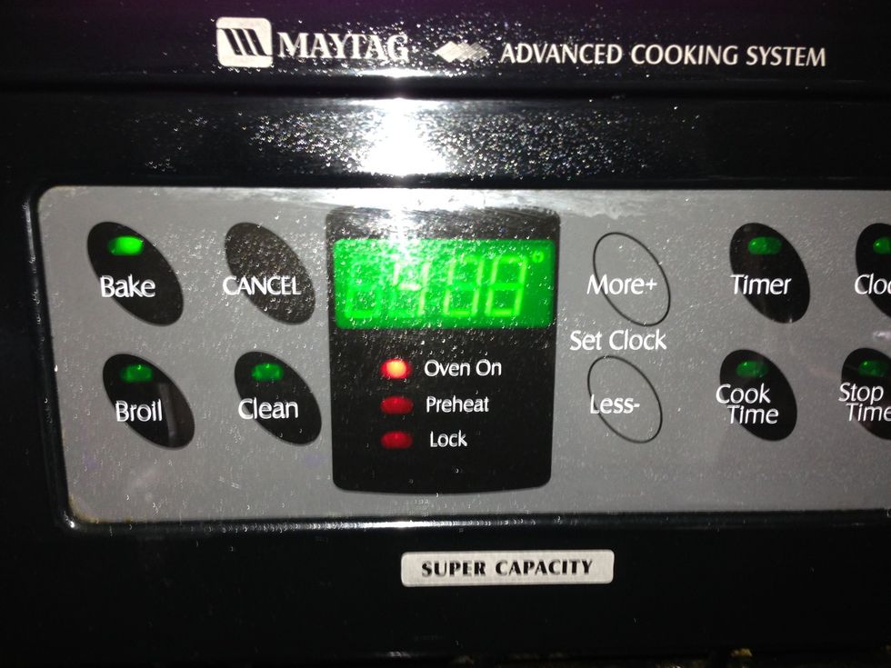 Preheat oven to 400 degrees Fahrenheit!