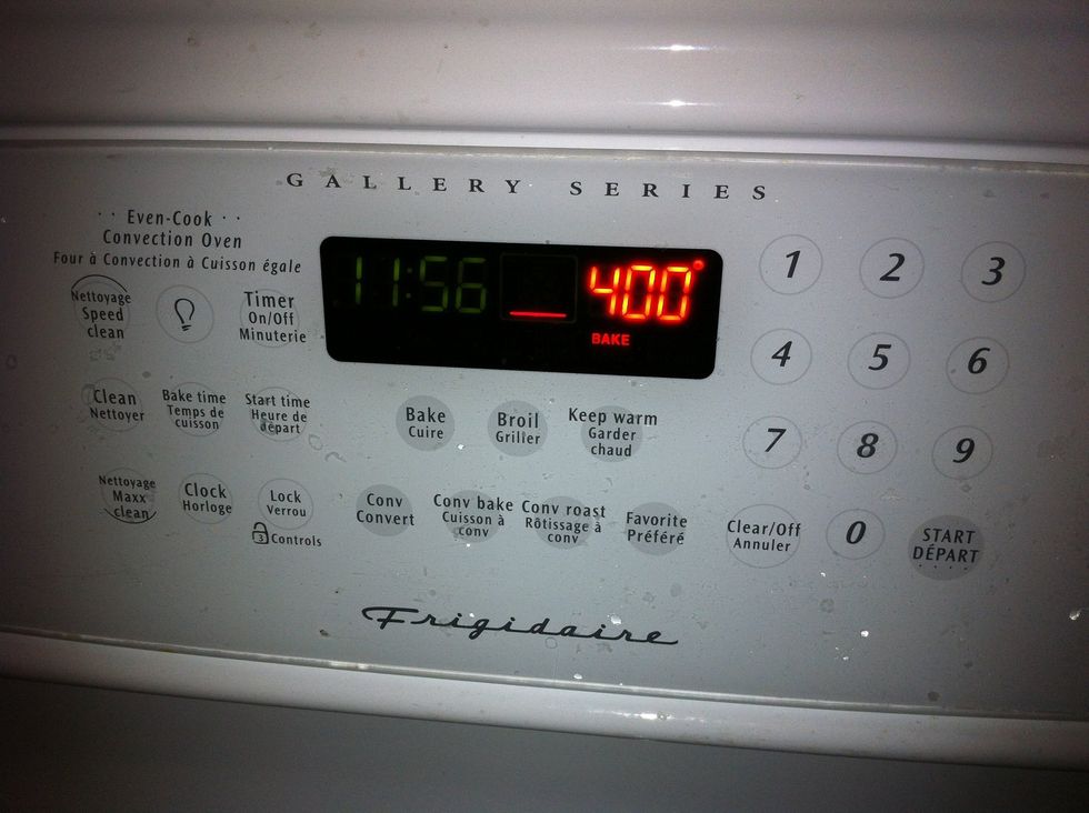 Preheat oven to 400\u2109.