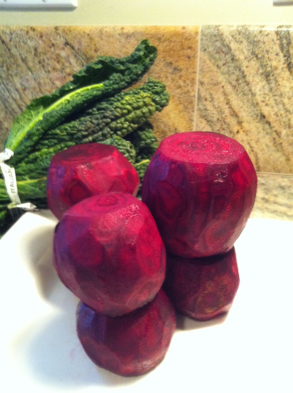 Preheat oven to 400. Wash and peel beats.