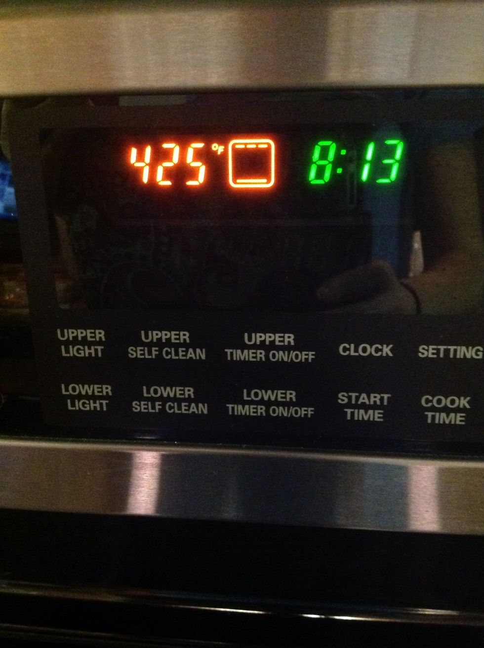 Preheat oven to 425 degrees Fahrenheit