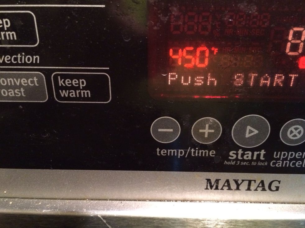 Preheat oven to 450.