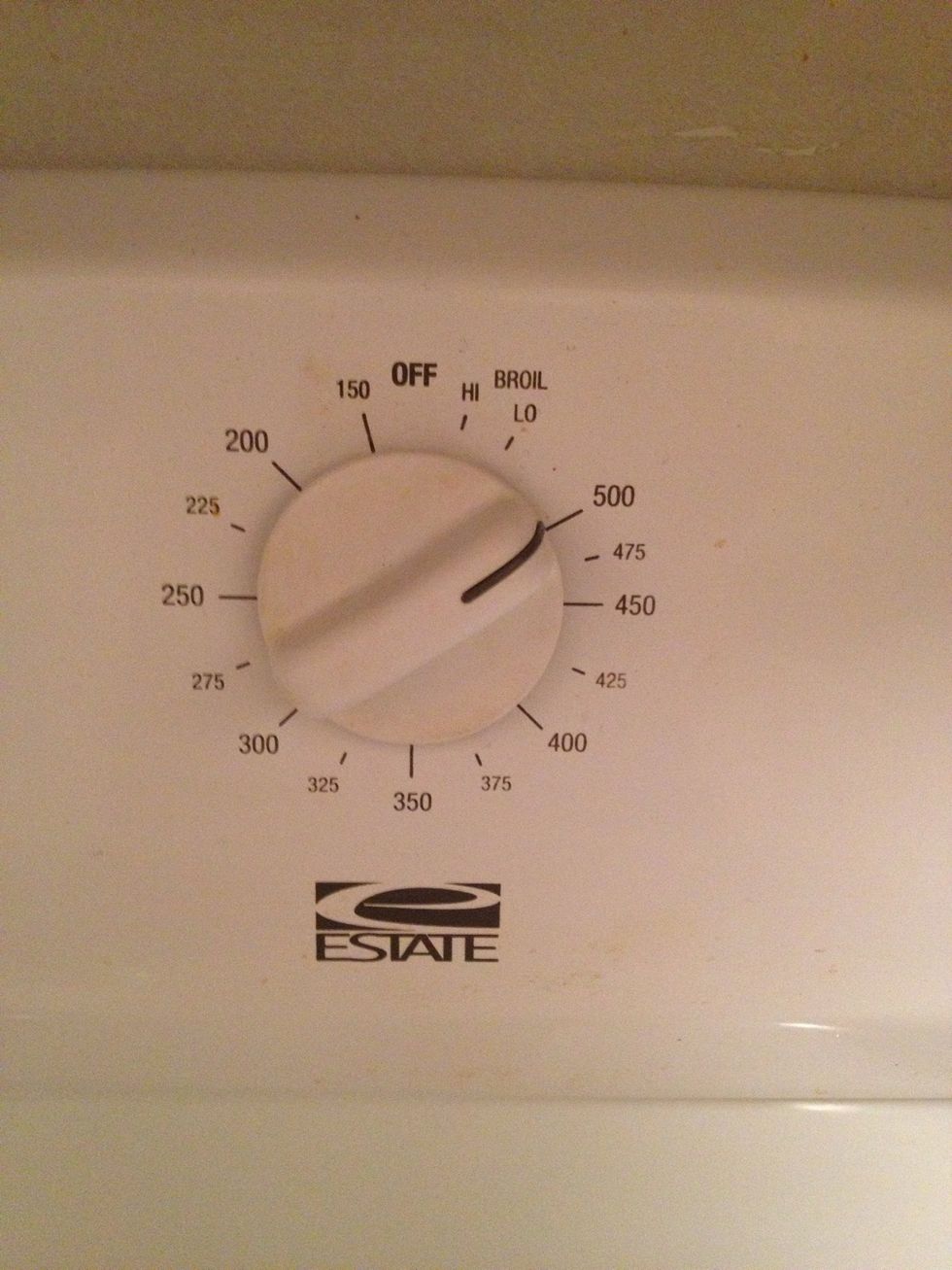 Preheat oven to 500 after it rose