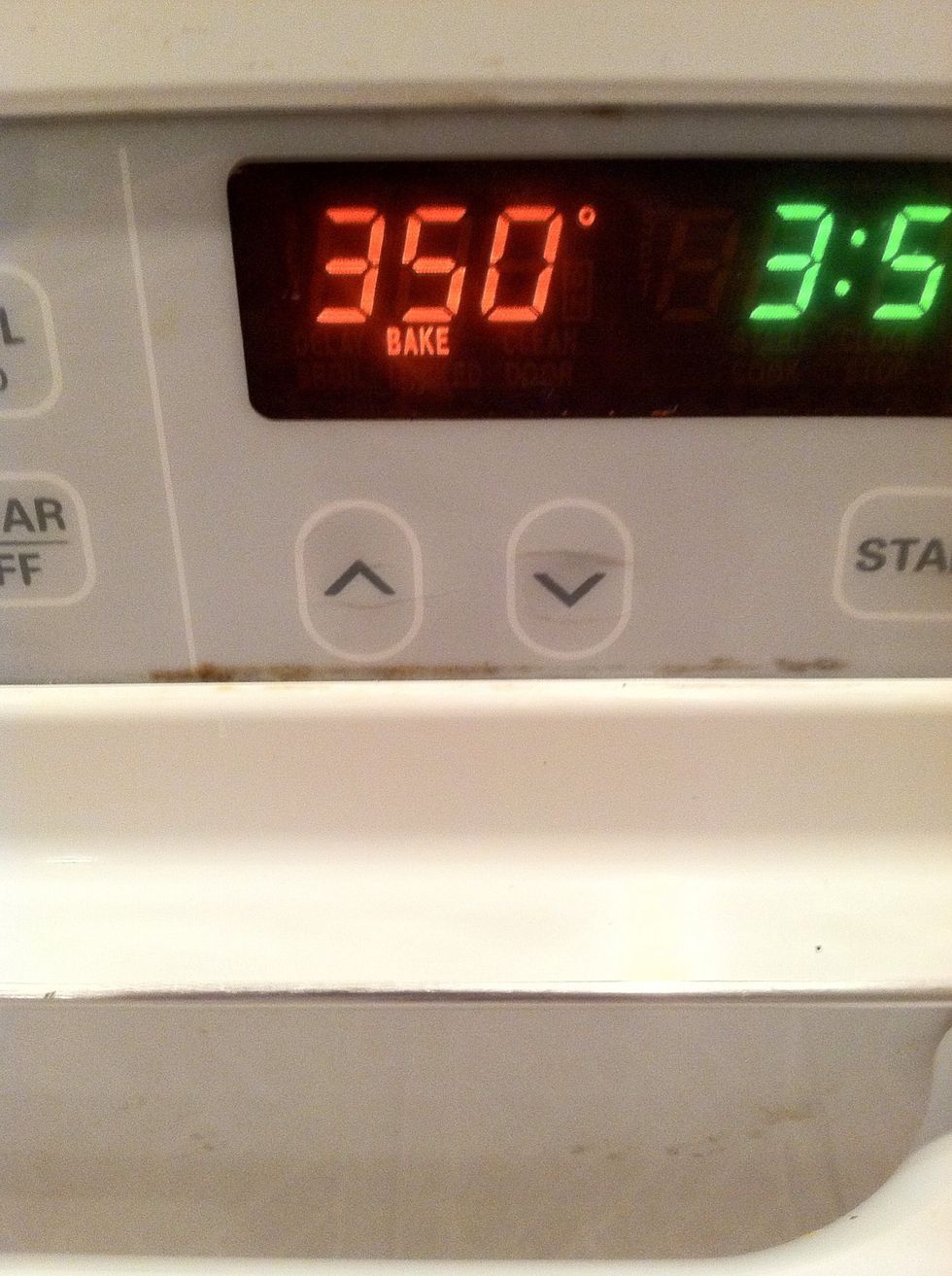 Preheat oven too 350 degrees.