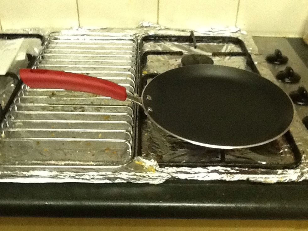 Preheat pan on low heat