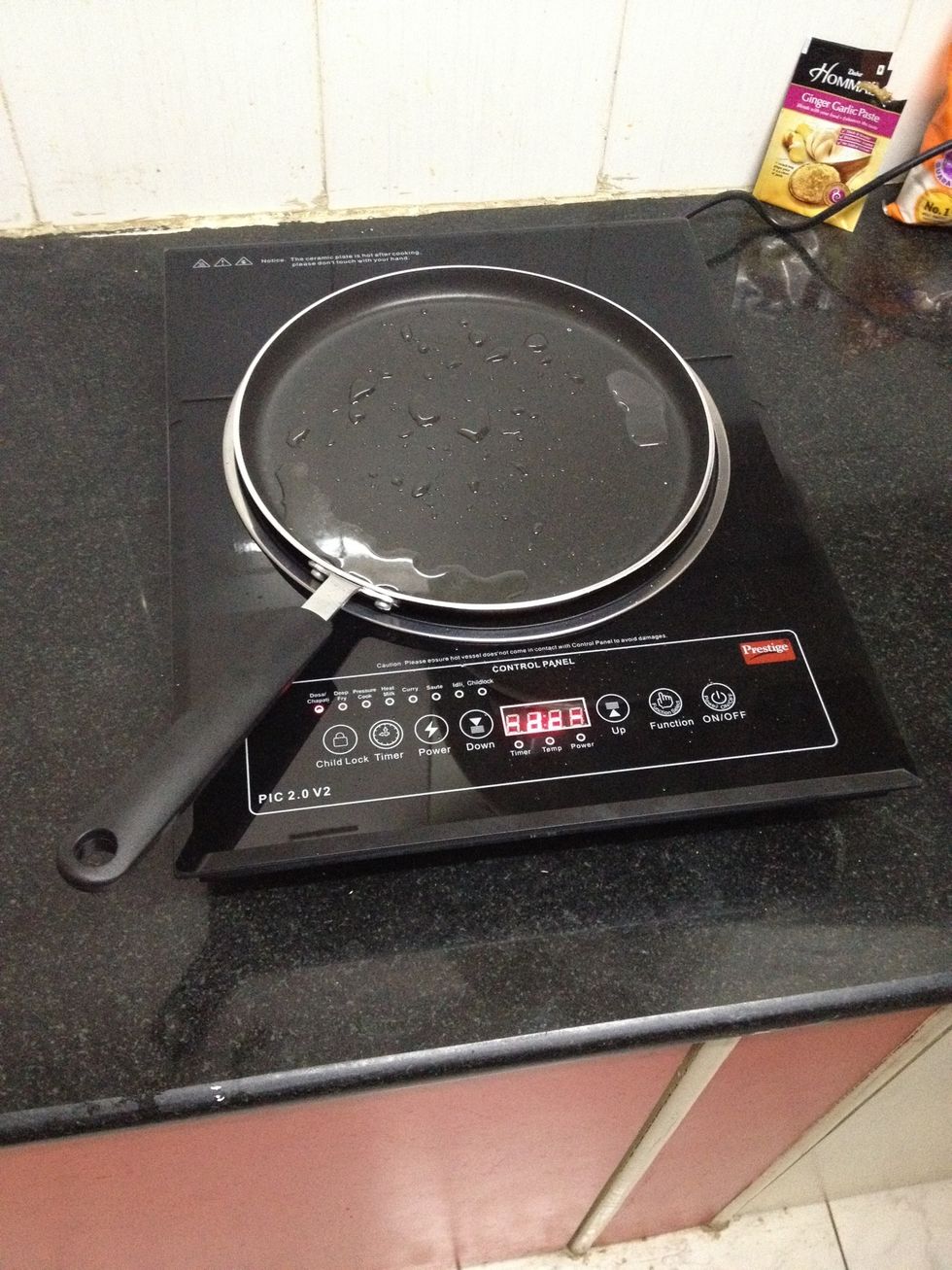 Preheat the container with some oil in it