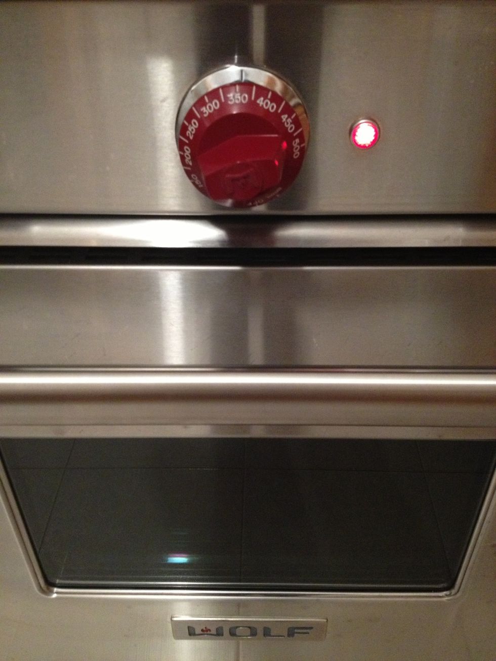 Preheat the oven at 350 Celsius or 662 Fahrenheit