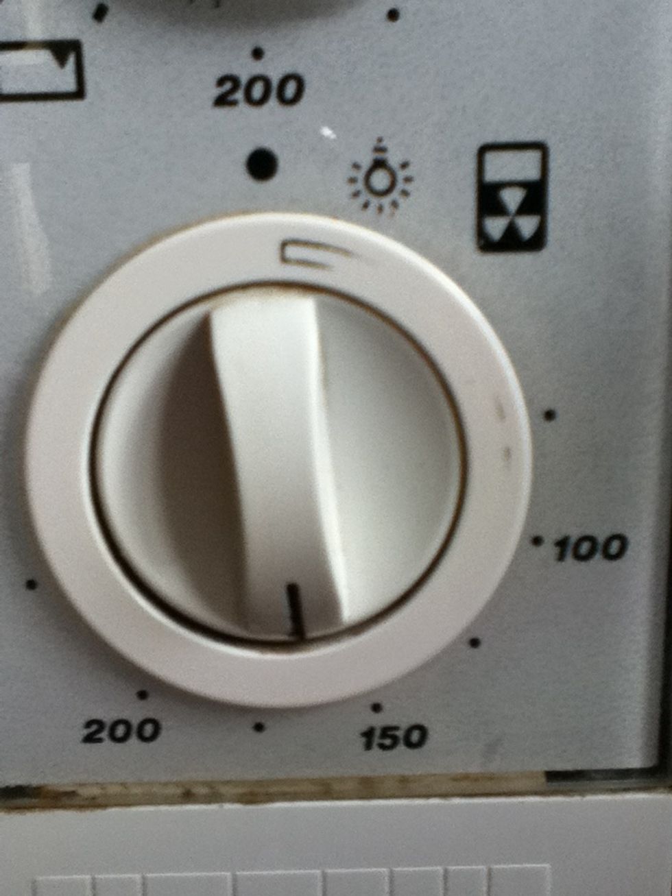 Preheat the oven to 160 degrees celsius for a fan oven, or 180 for a normal oven.