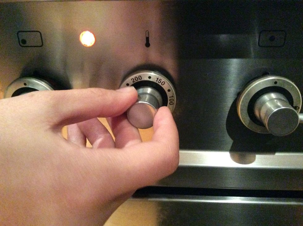 Preheat the oven to 180 degrees celcius