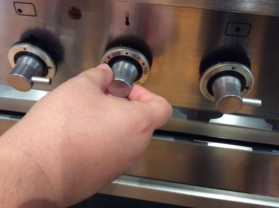 Preheat the oven to 180 degrees celsius