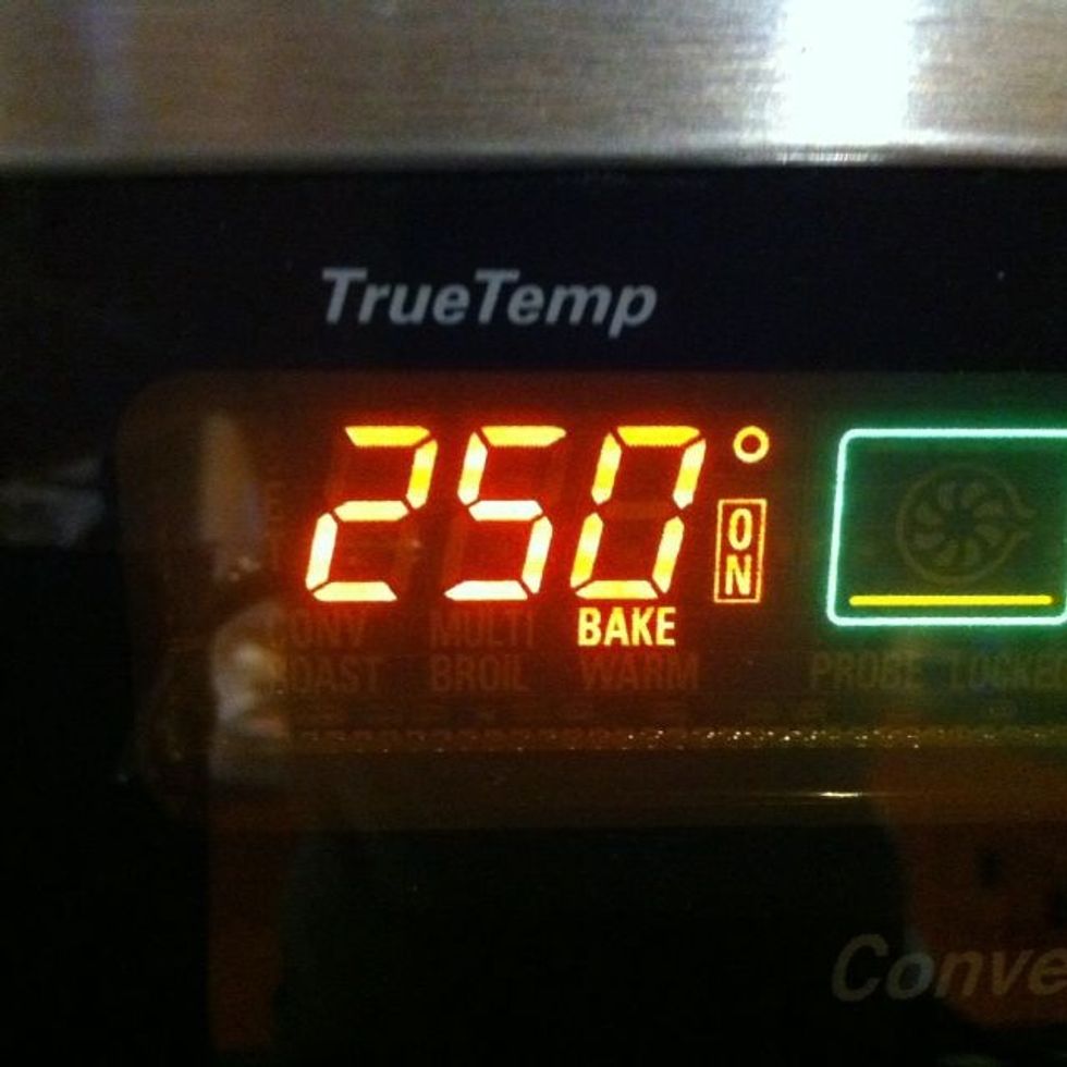 Preheat the oven to 250F degrees