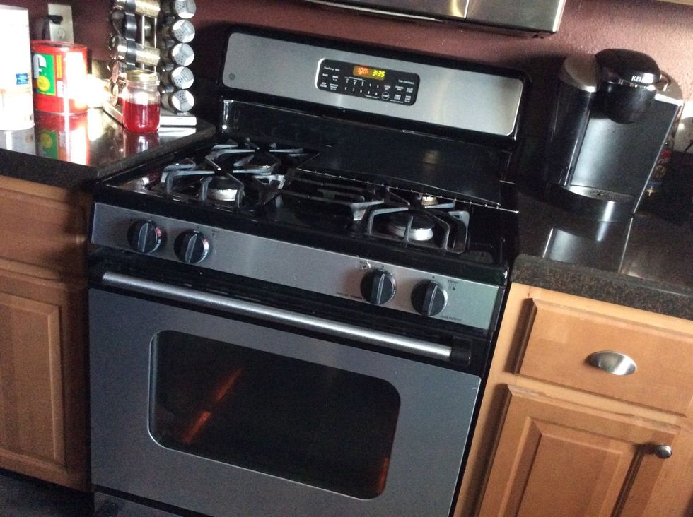 Preheat the oven to 350 and leave it in the oven for 30 minutes.