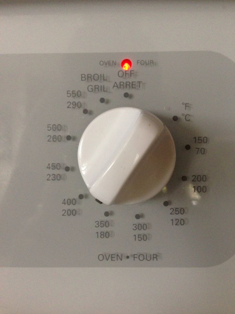 Preheat the oven to 375 degrees Fahrenheit.