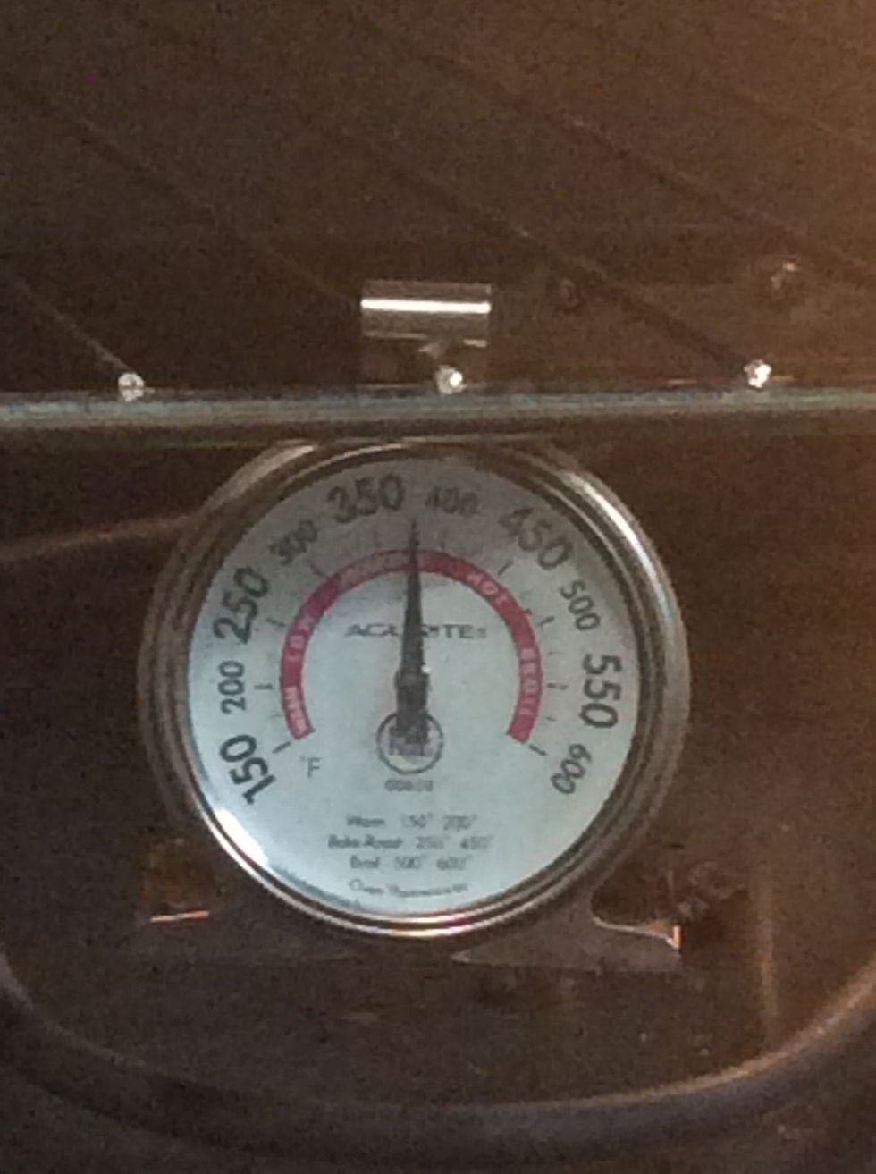 Preheat the oven to 375 degrees Fahrenheit.