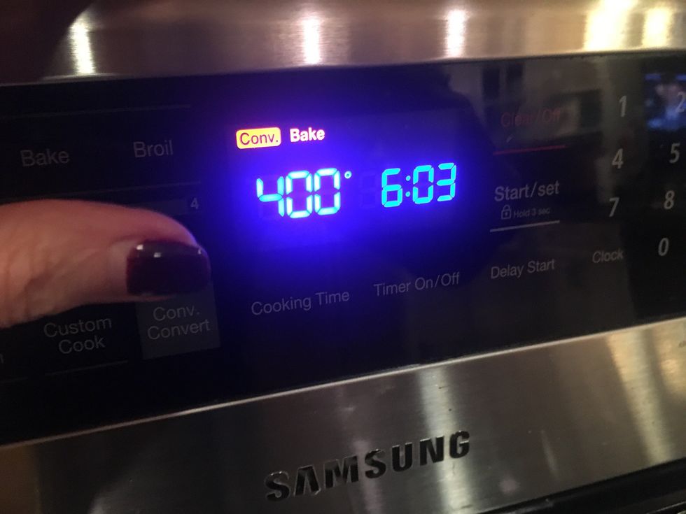 Preheat the oven to 400 degrees Fahrenheit