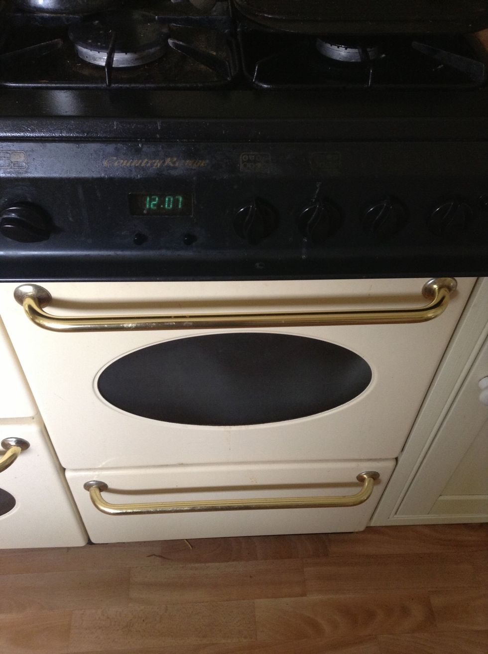 Preheat the oven to gas mark 6 / 200 Celsius