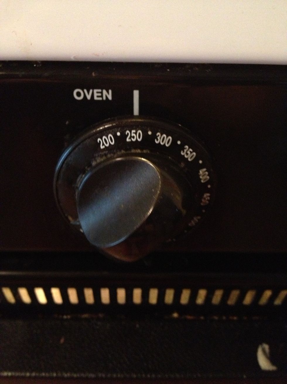 Preheat your oven to 250 degrees or 300 degrees, depending on your oven.