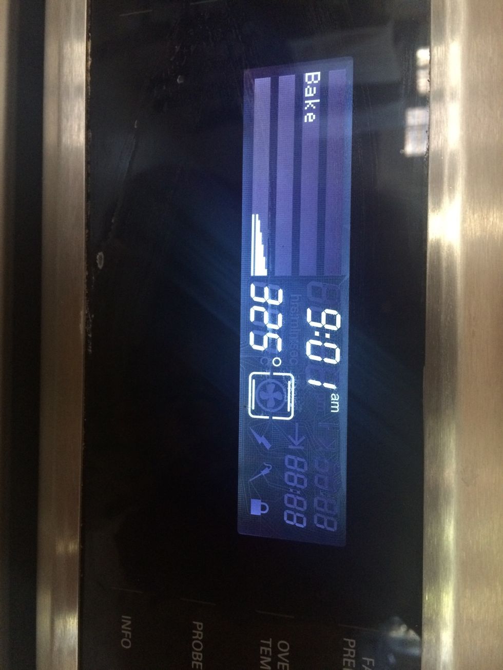 Preheat your oven to 325 Fahrenheit